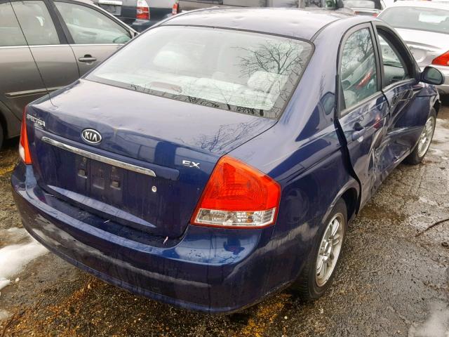 KNAFE221295606636 - 2009 KIA SPECTRA EX BLUE photo 4