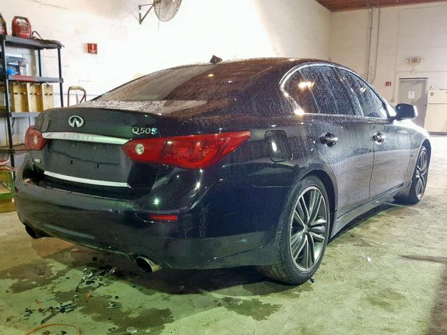 JN1AV7AR7EM702007 - 2014 INFINITI Q50 HYBRID BLACK photo 4