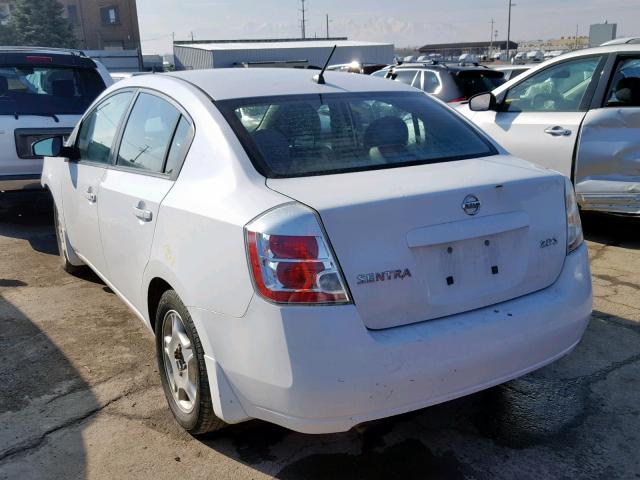 3N1AB61E57L676603 - 2007 NISSAN SENTRA 2.0 WHITE photo 3