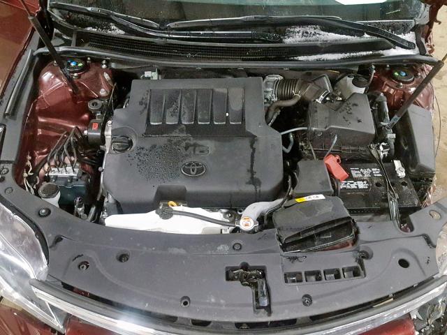 4T1BK1EB1JU275532 - 2018 TOYOTA AVALON XLE MAROON photo 7