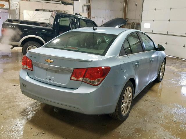 1G1PK5S91B7282668 - 2011 CHEVROLET CRUZE ECO BLUE photo 4