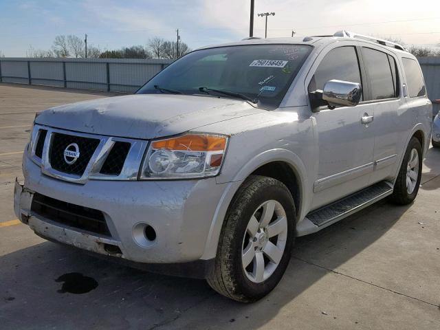 5N1BA0ND8CN617182 - 2012 NISSAN ARMADA SV SILVER photo 2