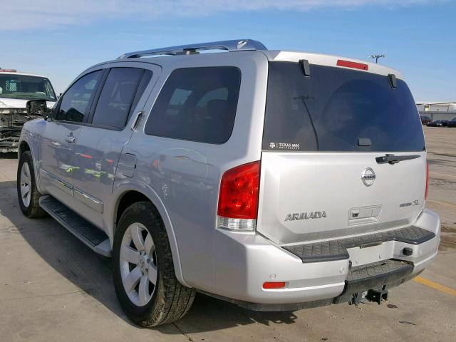 5N1BA0ND8CN617182 - 2012 NISSAN ARMADA SV SILVER photo 3