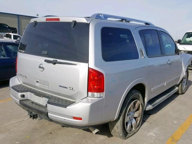 5N1BA0ND8CN617182 - 2012 NISSAN ARMADA SV SILVER photo 4