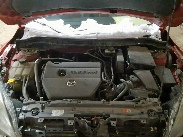 JM1BL1H66A1185441 - 2010 MAZDA 3 S MAROON photo 7