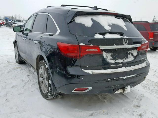 5FRYD4H89EB506619 - 2014 ACURA MDX ADVANC BLACK photo 3