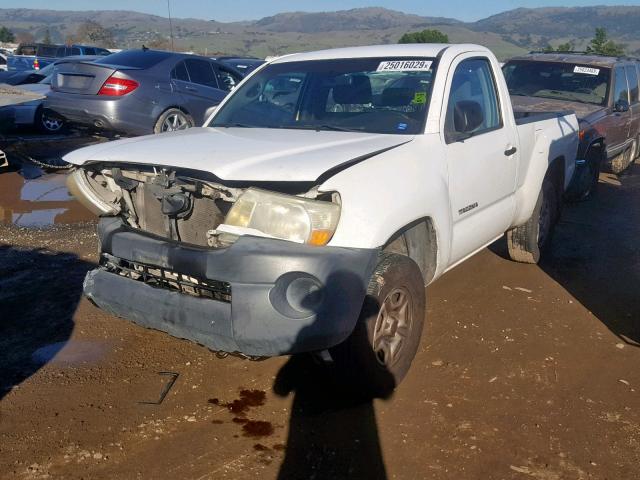 5TENX22N96Z277969 - 2006 TOYOTA TACOMA WHITE photo 2