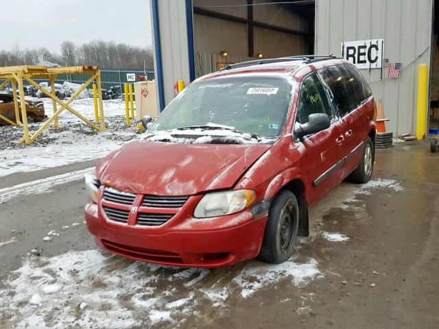 1D4GP45R66B534712 - 2006 DODGE CARAVAN SX RED photo 2