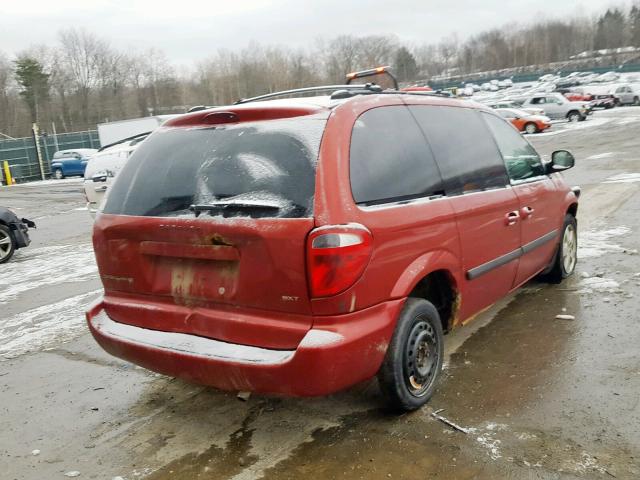 1D4GP45R66B534712 - 2006 DODGE CARAVAN SX RED photo 4