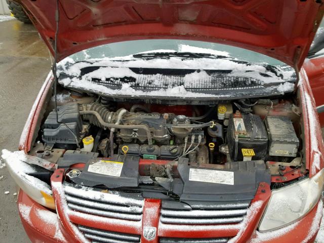 1D4GP45R66B534712 - 2006 DODGE CARAVAN SX RED photo 7