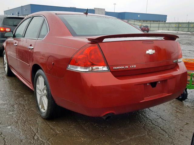 2G1WC5E30D1172016 - 2013 CHEVROLET IMPALA LTZ RED photo 3