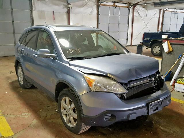 JHLRE48777C049600 - 2007 HONDA CR-V EXL BLUE photo 1