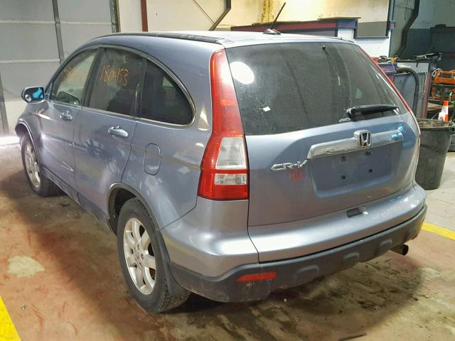 JHLRE48777C049600 - 2007 HONDA CR-V EXL BLUE photo 3