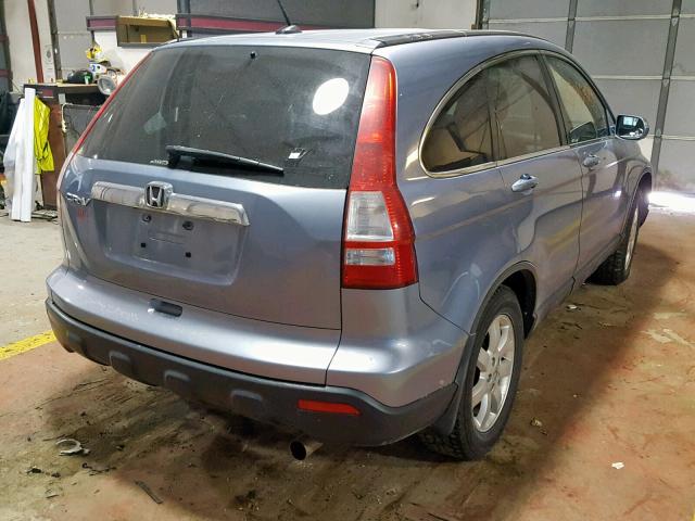 JHLRE48777C049600 - 2007 HONDA CR-V EXL BLUE photo 4