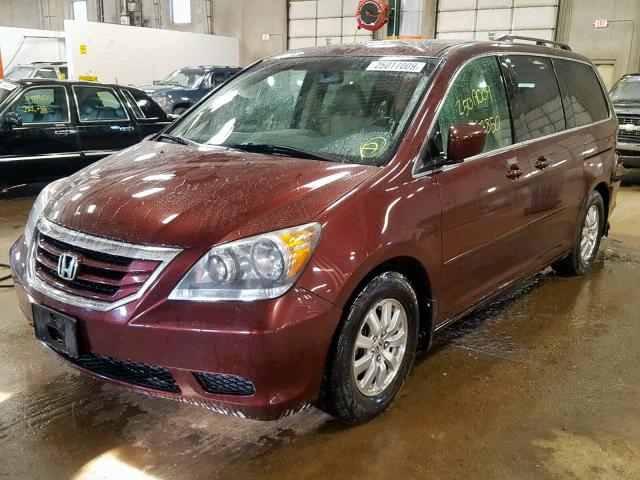 5FNRL38618B114675 - 2008 HONDA ODYSSEY EX MAROON photo 2