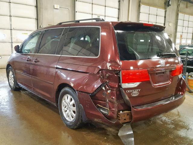 5FNRL38618B114675 - 2008 HONDA ODYSSEY EX MAROON photo 3