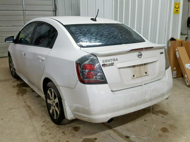 3N1AB6AP0BL729489 - 2011 NISSAN SENTRA 2.0 WHITE photo 3