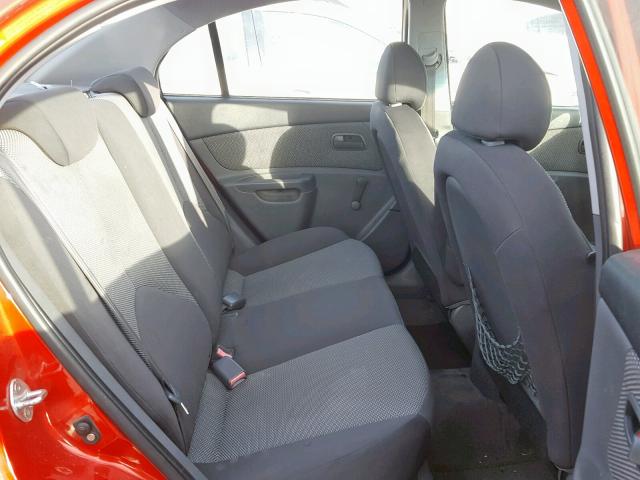 KNADE223696486424 - 2009 KIA RIO BASE RED photo 6