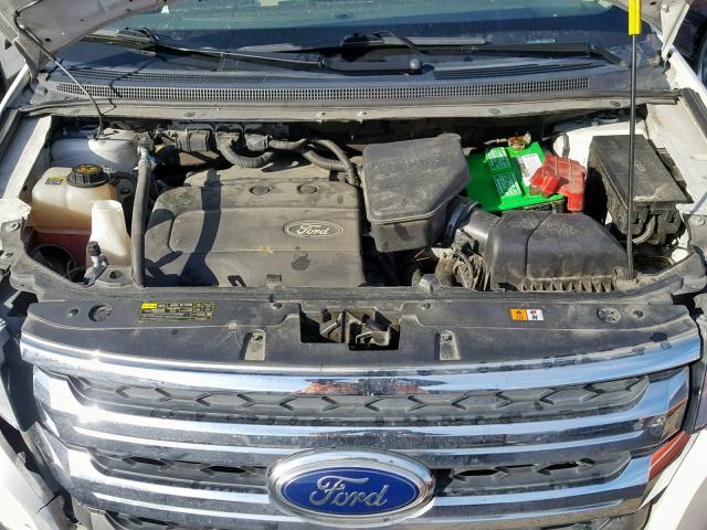 2FMDK3JC2DBC41113 - 2013 FORD EDGE SEL WHITE photo 7