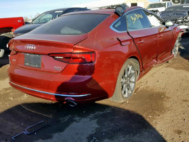 WAUBNCF59JA067428 - 2018 AUDI A5 PREMIUM RED photo 4