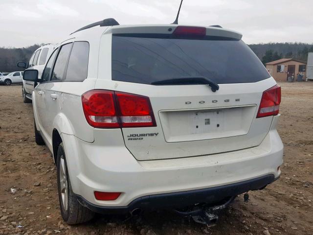 3D4PH1FG2BT542839 - 2011 DODGE JOURNEY MA WHITE photo 3