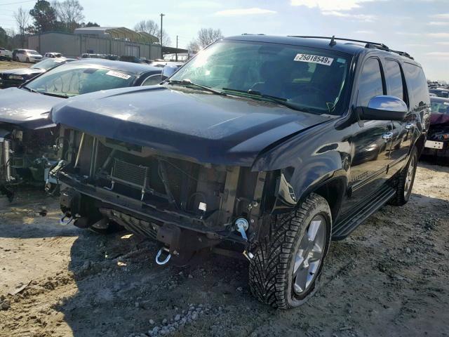 1GNSCHE03DR243964 - 2013 CHEVROLET SUBURBAN C BLACK photo 2