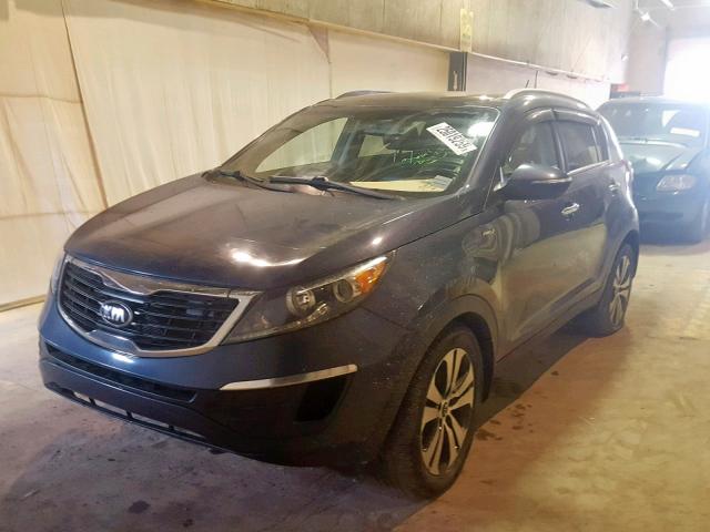 KNDPCCA29D7351736 - 2013 KIA SPORTAGE E BLUE photo 2