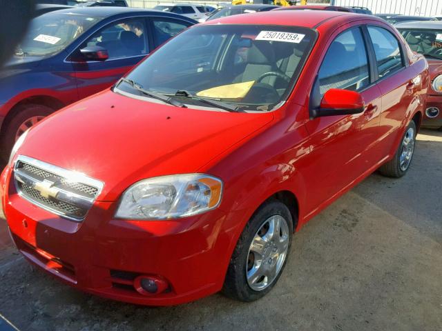 KL1TG5DE3BB129263 - 2011 CHEVROLET AVEO LT RED photo 2