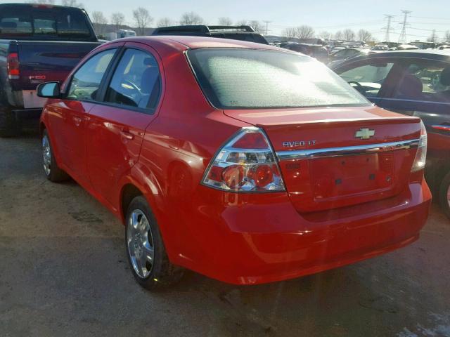 KL1TG5DE3BB129263 - 2011 CHEVROLET AVEO LT RED photo 3