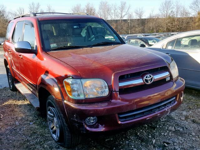 5TDBT48A27S282556 - 2007 TOYOTA SEQUOIA LI RED photo 1