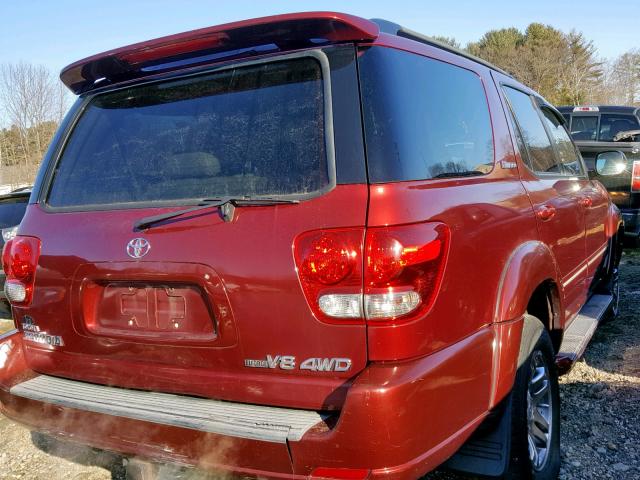 5TDBT48A27S282556 - 2007 TOYOTA SEQUOIA LI RED photo 4