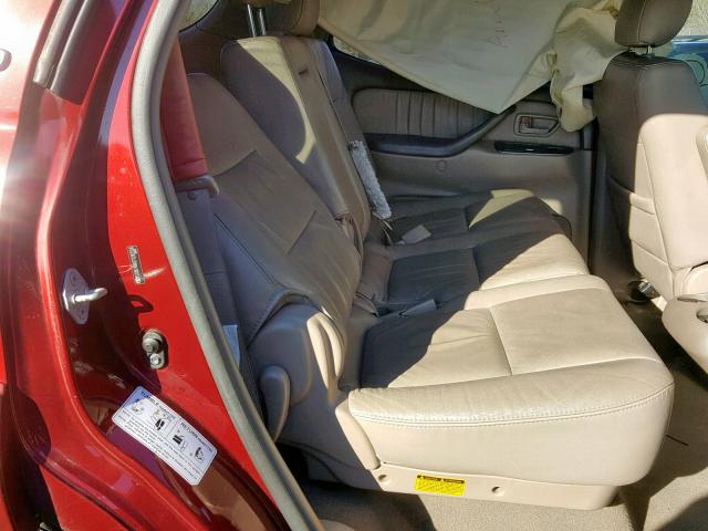 5TDBT48A27S282556 - 2007 TOYOTA SEQUOIA LI RED photo 6