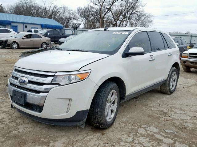 2FMDK3JC7BBB47936 - 2011 FORD EDGE SEL WHITE photo 2