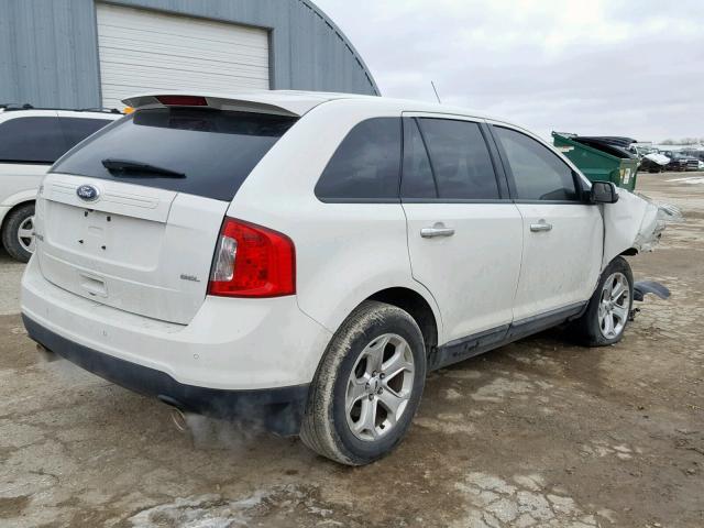 2FMDK3JC7BBB47936 - 2011 FORD EDGE SEL WHITE photo 4