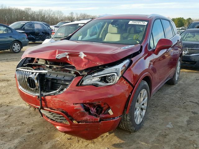 LRBFXBSA9HD127257 - 2017 BUICK ENVISION E MAROON photo 2