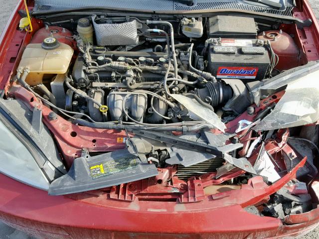 1FAFP34N85W294397 - 2005 FORD FOCUS ZX4 RED photo 7