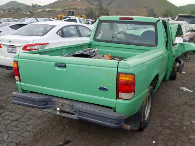 1FTYR10X8WPA92292 - 1998 FORD RANGER GREEN photo 4