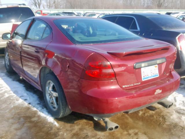 2G2WS522541101906 - 2004 PONTIAC GRAND PRIX RED photo 3