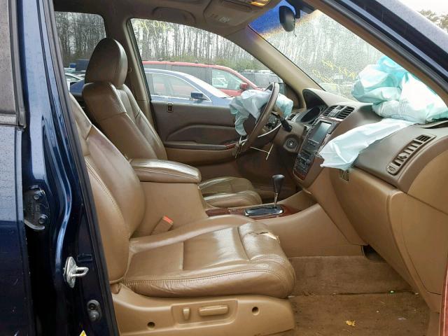 2HNYD18693H502926 - 2003 ACURA MDX TOURIN BLUE photo 5