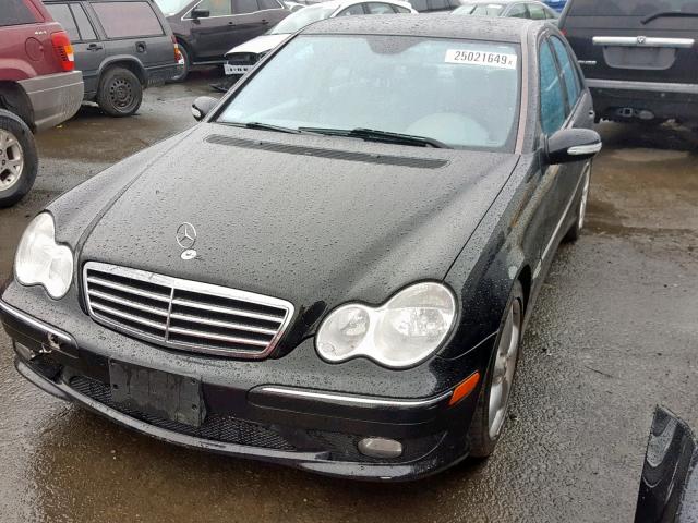 WDBRF40J35F722782 - 2005 MERCEDES-BENZ C 230K SPO BLACK photo 2