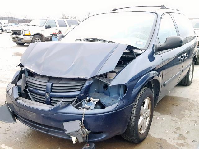 1D4GP45R65B111241 - 2005 DODGE CARAVAN SX BLUE photo 2