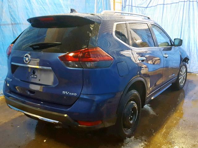 5N1AT2MV6JC801055 - 2018 NISSAN ROGUE SV BLUE photo 4