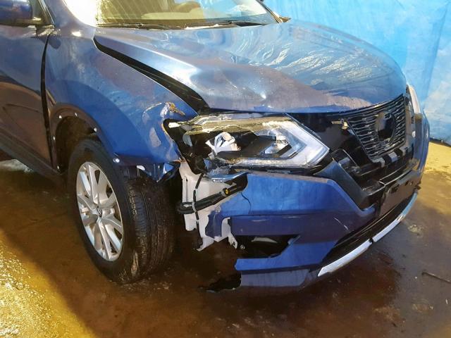 5N1AT2MV6JC801055 - 2018 NISSAN ROGUE SV BLUE photo 9