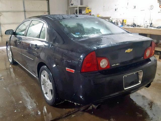 1G1ZJ57708F262901 - 2008 CHEVROLET MALIBU 2LT BLACK photo 3