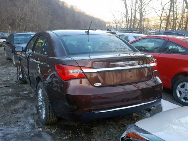 1C3CCBBB1DN694404 - 2013 CHRYSLER 200 TOURIN BROWN photo 3