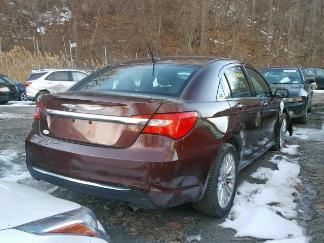 1C3CCBBB1DN694404 - 2013 CHRYSLER 200 TOURIN BROWN photo 4