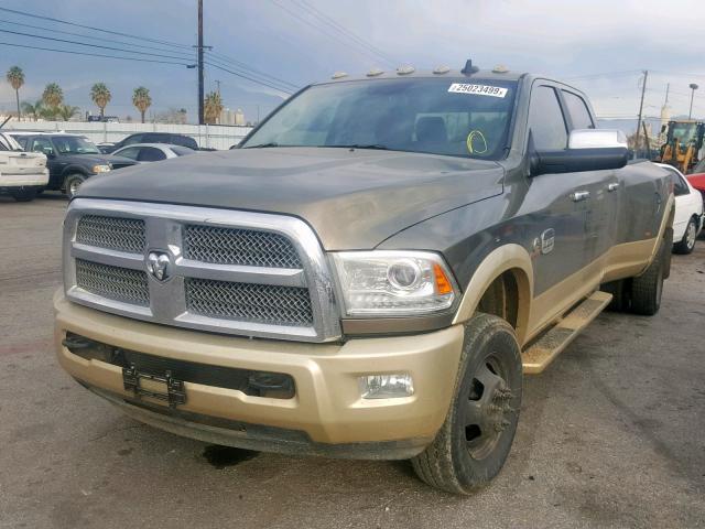 3C63RRKL6DG579406 - 2013 RAM 3500 LONGH GREEN photo 2