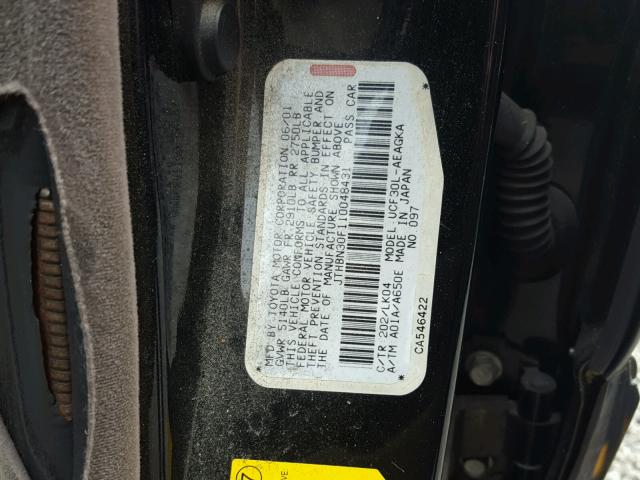 JTHBN30F110048431 - 2001 LEXUS LS 430 BLACK photo 10