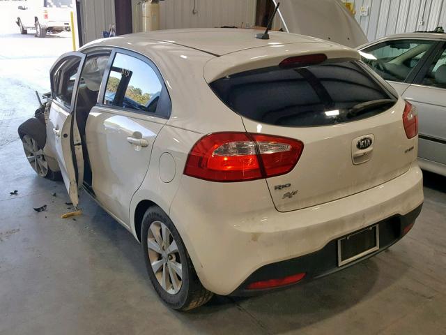 KNADN5A3XD6193170 - 2013 KIA RIO EX WHITE photo 3