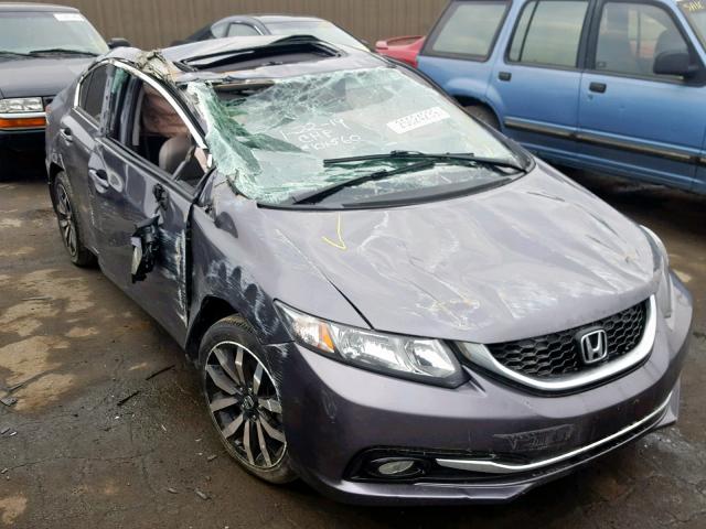 2HGFB2F97FH503875 - 2015 HONDA CIVIC EXL GRAY photo 1